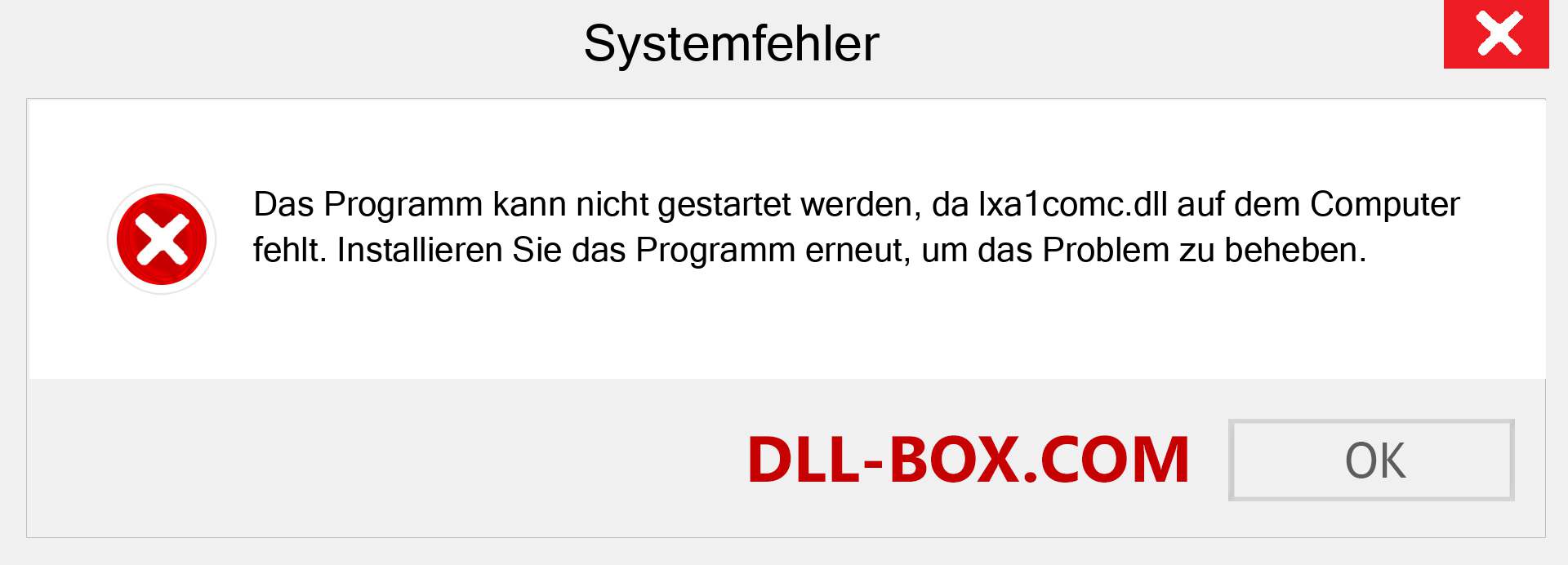 lxa1comc.dll-Datei fehlt?. Download für Windows 7, 8, 10 - Fix lxa1comc dll Missing Error unter Windows, Fotos, Bildern